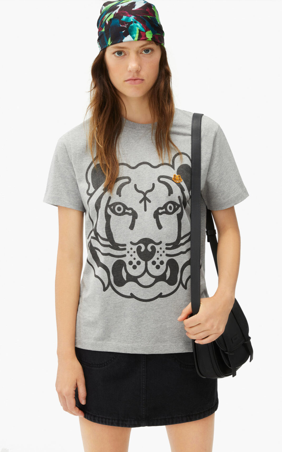 Kenzo K Tiger loose fitting Ženska Majice Siva SI-4872385